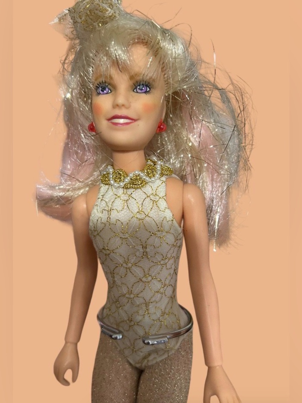 Jem & The Holograms Doll Glitter 'N Gold Jem Jerrica Hasbro 1985 Vintage